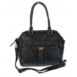 Torebka damska shopper A4 kuferek elegancka torba do pracy CH810 Czarna