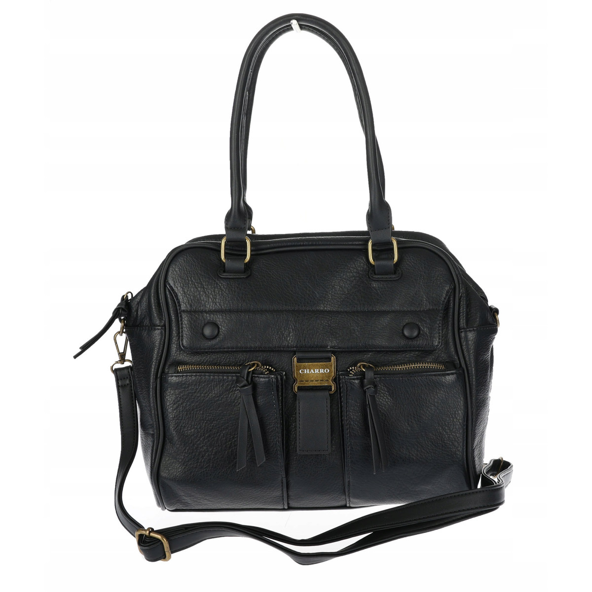 Torebka damska shopper A4 kuferek elegancka torba do pracy CH810 Czarna