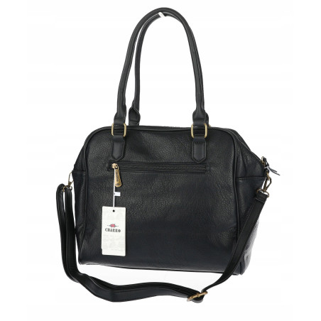 Torebka damska shopper A4 kuferek elegancka torba do pracy CH810 Czarna