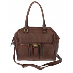 Torebka damska shopper kuferek elegancka torba do pracy CH810 Czekoladowa