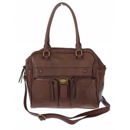 Torebka damska shopper kuferek elegancka torba do pracy CH810 Czekoladowa