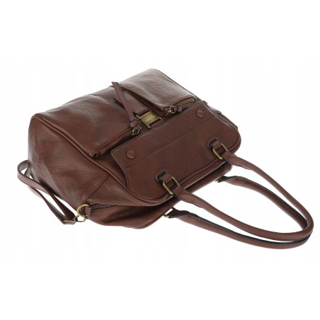 Torebka damska shopper kuferek elegancka torba do pracy CH810 Czekoladowa