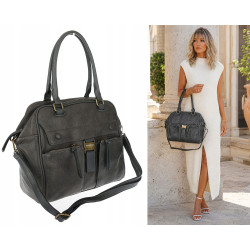 Torebka damska shopper A4 kuferek elegancka torba do pracy CH810 Szara