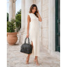 Torebka damska shopper A4 kuferek elegancka torba do pracy CH810 Szara