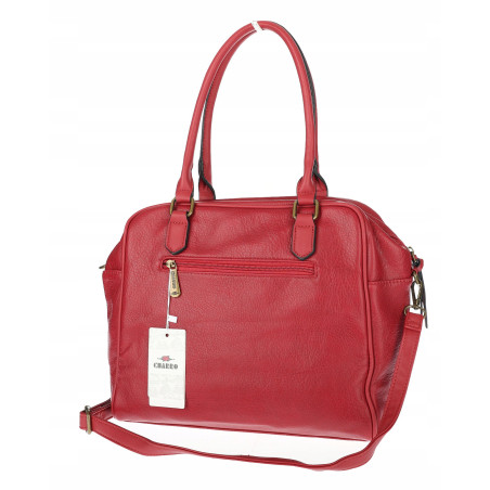 Torebka damska shopper A4 kuferek elegancka torba do pracy CH810 Czerwona