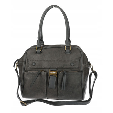 Torebka damska shopper A4 kuferek elegancka torba do pracy CH810 Szara