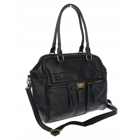 Torebka damska shopper A4 kuferek elegancka torba do pracy CH810 Czarna