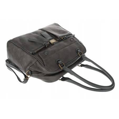 Torebka damska shopper A4 kuferek elegancka torba do pracy CH810 Szara