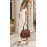 Torebka damska shopper A4 kuferek elegancka torba do pracy CH810 Brązowa