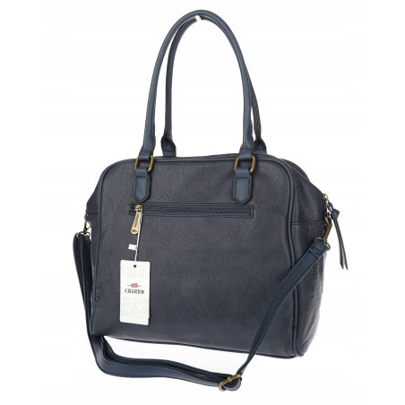 Torebka damska shopper A4 kuferek elegancka torba do pracy CH810 Granatowa