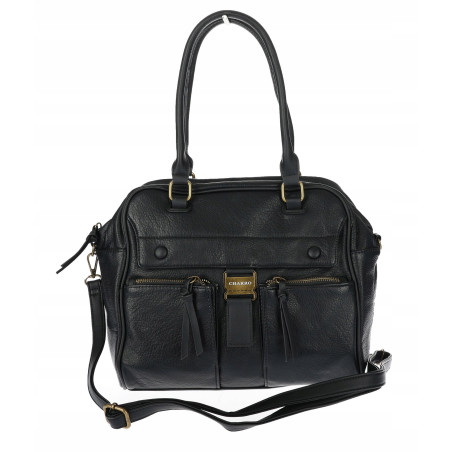 Torebka damska shopper A4 kuferek elegancka torba do pracy CH810 Czarna