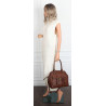 Torebka damska shopper A4 kuferek elegancka torba do pracy CH810 Brązowa