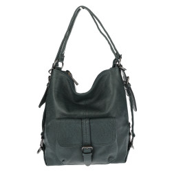 Torebka Miejska 2w1 Shopper Plecak Worek Torba Modna na Ramię SQ36A Zielona