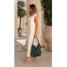 Torebka Miejska 2w1 Shopper Plecak Worek Torba Modna na Ramię SQ36A Zielona