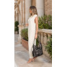 Torebka Miejska 2w1 Shopper Plecak Worek Torba Modna na Ramię SQ36A Srebrna