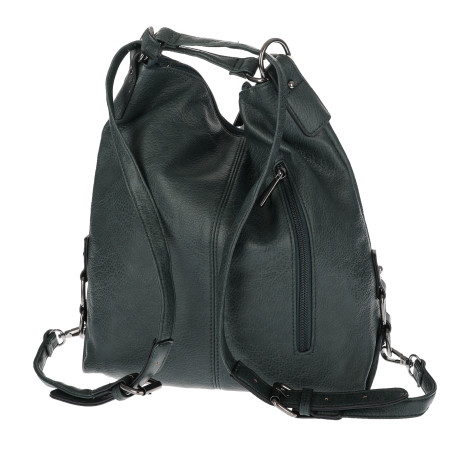 Torebka Miejska 2w1 Shopper Plecak Worek Torba Modna na Ramię SQ36A Zielona