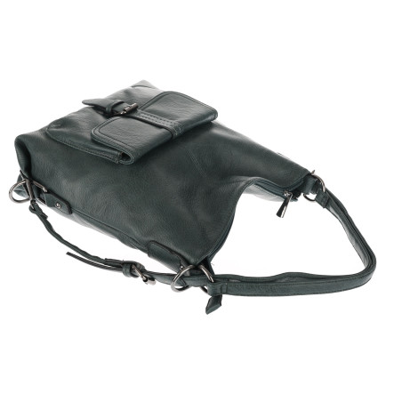 Torebka Miejska 2w1 Shopper Plecak Worek Torba Modna na Ramię SQ36A Zielona