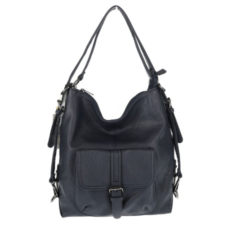 Torebka Miejska 2w1 Shopper Plecak Worek Torba na Ramię SQ36A Granatowa