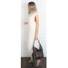 Torebka Miejska 2w1 Shopper Plecak Worek Torba Modna na Ramię SQ36A Srebrna