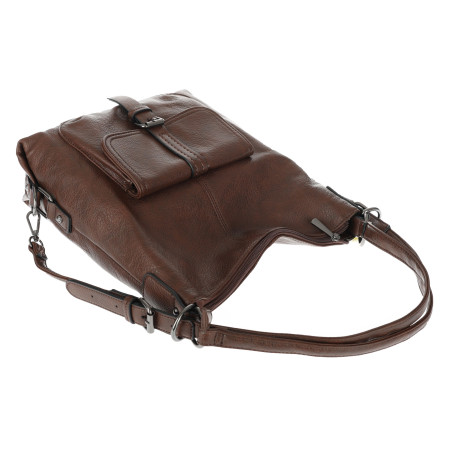 Torebka Miejska 2w1 Shopper Plecak Worek Torba na Ramię SQ36A Czekoladowa