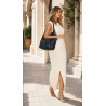 Torebka Miejska 2w1 Shopper Plecak Worek Torba na Ramię SQ36A Granatowa