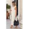 Torebka Miejska 2w1 Shopper Plecak Worek Torba na Ramię SQ36A Granatowa
