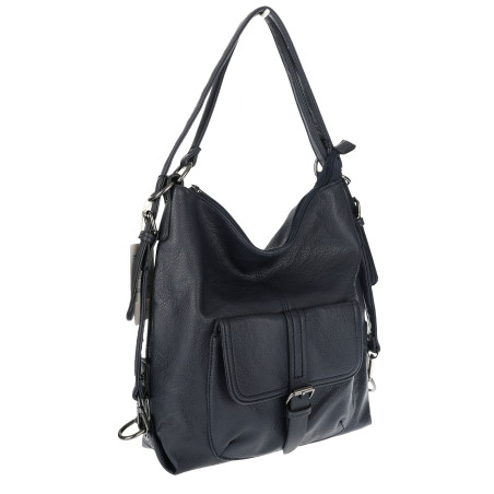 Torebka Miejska 2w1 Shopper Plecak Worek Torba na Ramię SQ36A Granatowa