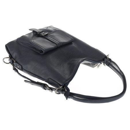 Torebka Miejska 2w1 Shopper Plecak Worek Torba na Ramię SQ36A Granatowa