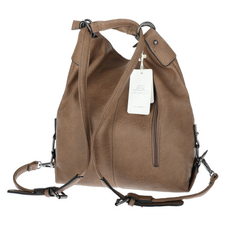 Torebka Damska Miejska 2w1 Shopper Plecak Worek Torba na Ramię SQ36A Beżowa