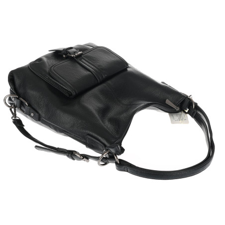 Torebka Damska Miejska 2w1 Shopper Plecak Worek Torba na Ramię SQ36A Czarna