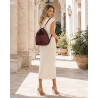 Torebka Miejska 2w1 Shopper Plecak Worek Torba na Ramię SQ36A Czerwona