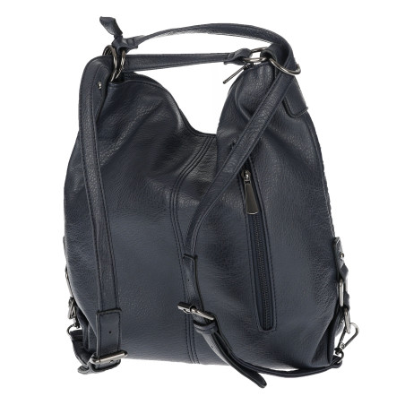 Torebka Miejska 2w1 Shopper Plecak Worek Torba na Ramię SQ36A Granatowa
