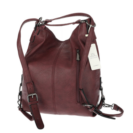Torebka Miejska 2w1 Shopper Plecak Worek Torba na Ramię SQ36A Czerwona