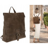 Torebka damska zamszowa listonoszka plecak 2w1 Pojemna A4 torba PB740 Khaki