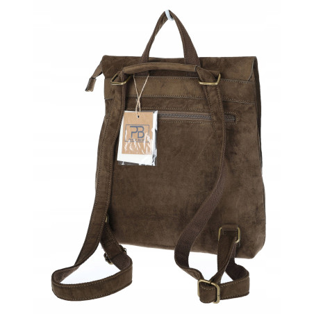 Torebka damska zamszowa listonoszka plecak 2w1 Pojemna A4 torba PB740 Khaki