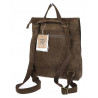 Torebka damska zamszowa listonoszka plecak 2w1 Pojemna A4 torba PB740 Khaki