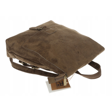Torebka damska zamszowa listonoszka plecak 2w1 Pojemna A4 torba PB740 Khaki
