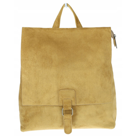 Torebka damska zamszowa listonoszka A4 plecak 2w1 Pojemna PB740 Miodowa