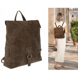 Torebka damska zamszowa listonoszka plecak 2w1 Pojemna A4 torba PB740 Khaki