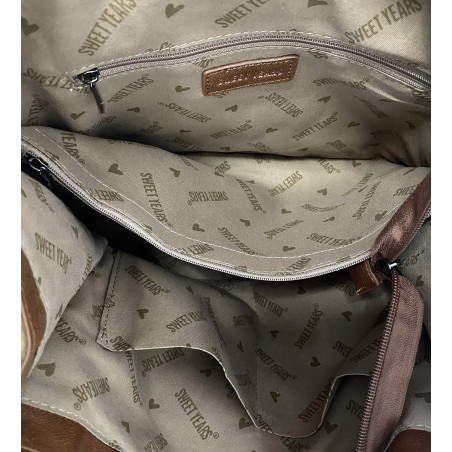 Torebka damska shopper zamszowa pojemna na ramię frędzle lekka OS137 Czarna