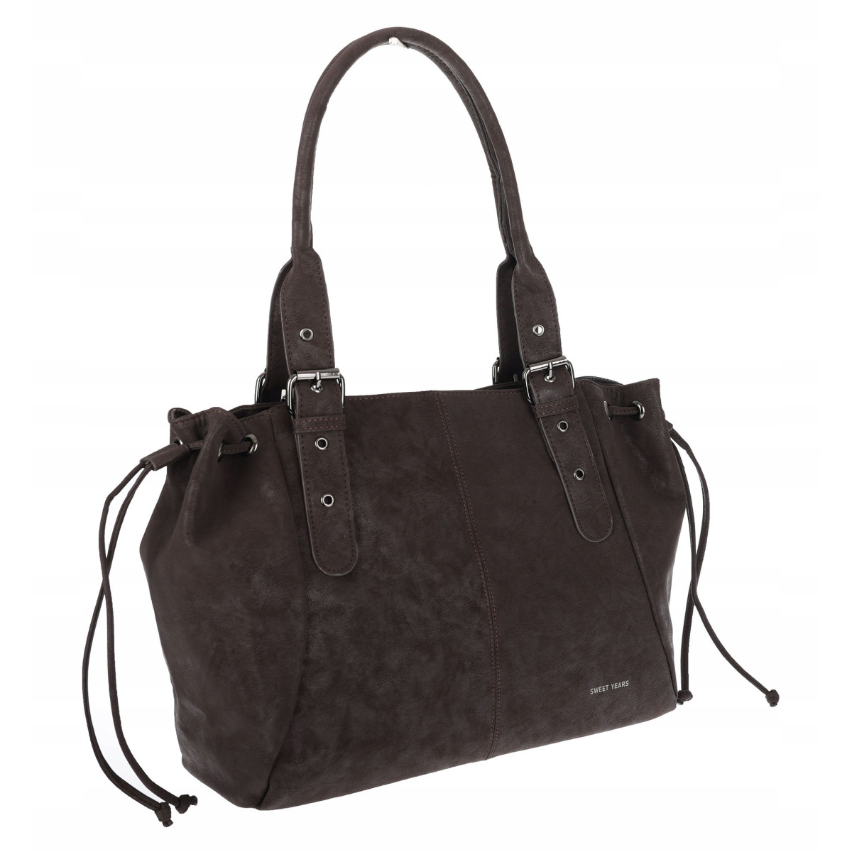 Torebka damska shopper kuferek elegancka torba do pracy NS977 Czekoladowa