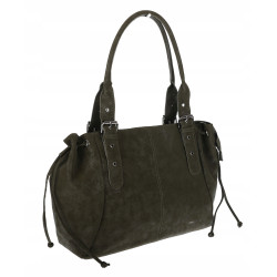 Torebka damska shopper A4 kuferek elegancka torba do pracy NS977 Zielona