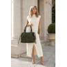 Torebka damska shopper A4 kuferek elegancka torba do pracy NS977 Zielona