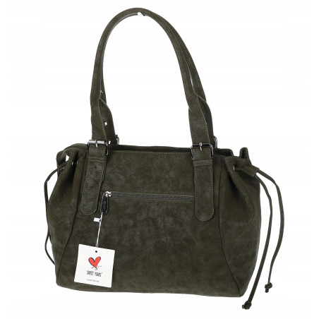 Torebka damska shopper A4 kuferek elegancka torba do pracy NS977 Zielona