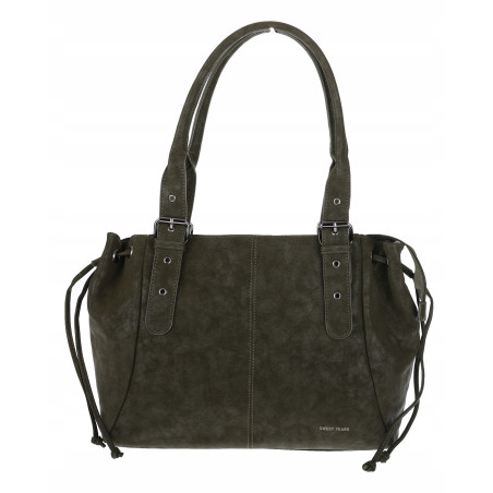 Torebka damska shopper A4 kuferek elegancka torba do pracy NS977 Zielona