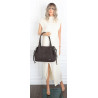 Torebka damska shopper kuferek elegancka torba do pracy NS977 Czekoladowa