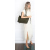 Torebka damska shopper A4 kuferek elegancka torba do pracy NS977 Zielona