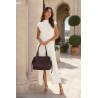 Torebka damska shopper A4 kuferek elegancka torba do pracy NS977 Bordowa
