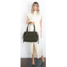 Torebka damska shopper A4 kuferek elegancka torba do pracy NS977 Zielona