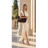 Torebka damska shopper A4 kuferek elegancka torba do pracy NS977 Bordowa